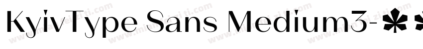 KyivType Sans Medium3字体转换